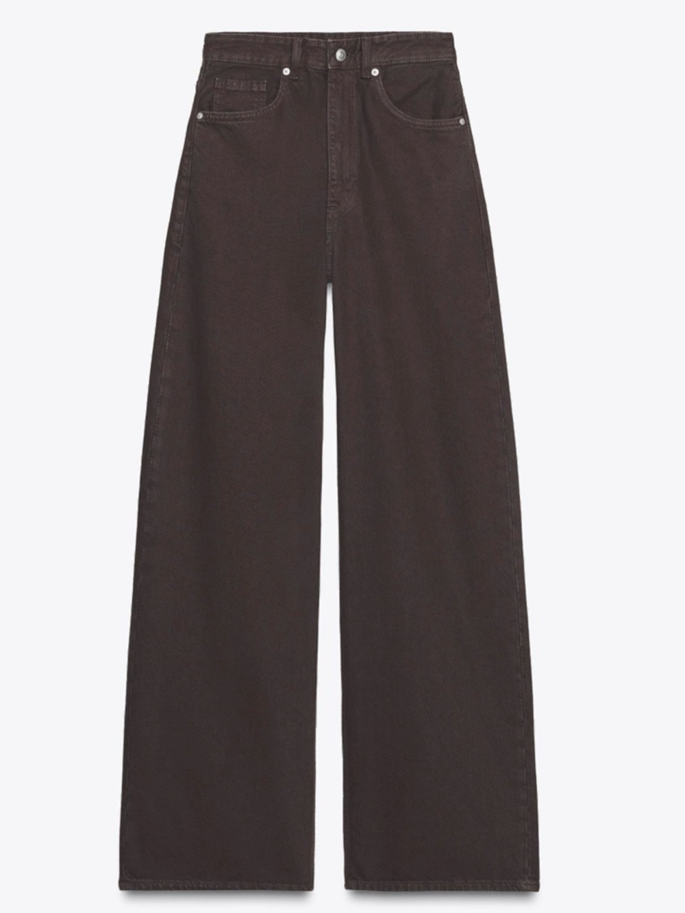 Zara TRF - Brown Wide-Leg Jeans